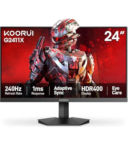 Amazon.com: KOORUI 24 Inch 240Hz Gaming Monitor, FHD 1080P Fast